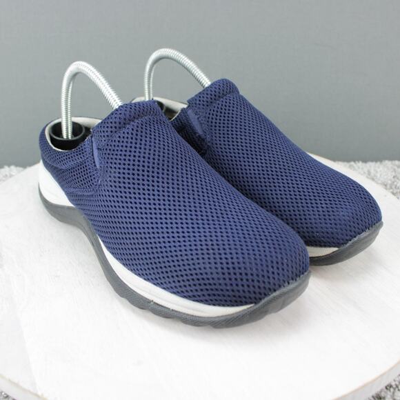 LL Bean Mesh Knit Sneaker Clog Women’s Size 9.5 Wide Blue Breathable Slip‑On - Picture 2 of 8